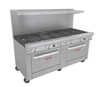 Southbend 4721AA-3GL 72" Gas Restaurant Range w/ (6) Open Burners, 36" Griddle Left, (2) Convection Ovens, 326.000 BTU 