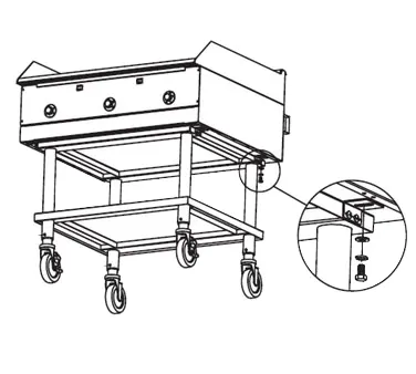 Southbend HDCS-72 Countertop Cooking Equipment Stand w/ Open Base with Undershelf, Legs