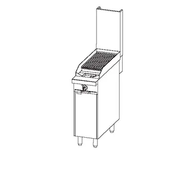 Southbend P12C-C 12" Gas Heavy Duty Range w/ 12" Full Charbroiler, (1) Cabinet Base, 32.000 BTU