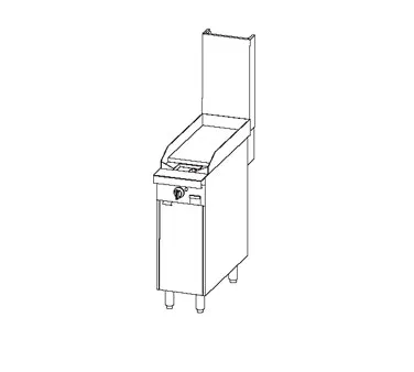 Southbend P12C-G 12" Gas Heavy Duty Range w/ 12" Full Griddle, (1) Cabinet Base, 32.000 BTU
