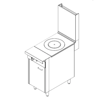 Southbend P18C-F 18" Gas Heavy Duty Range w/ (1) French Top, (1) Cabinet Base, 35.000 BTU
