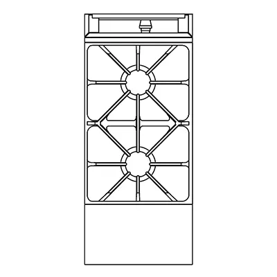 Southbend P18N-X 18" Gas Heavy Duty Range w/ (2) Open Burners, Modular Base, 90.000 BTU