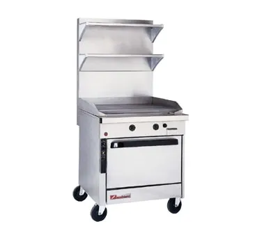 Southbend P32A-GG 32" Gas Heavy Duty Range w/ 32" Full Griddle, (1) Convection Oven, 125.000 BTU