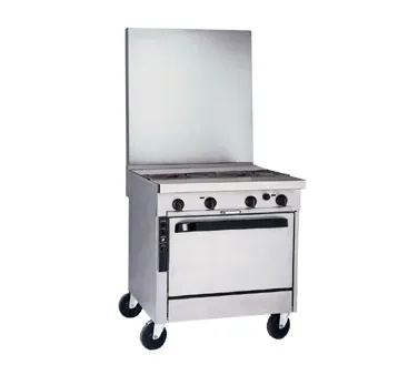 Southbend P32C-XH-RE 32" Gas Heavy Duty Range w/ (2) Open Burners Front, (1) Hot Top Rear, (1) Cabinet Base, 130.000 BTU