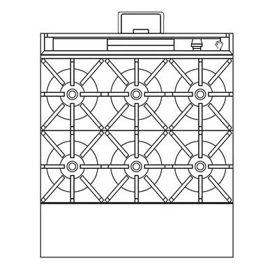 Southbend P32N-BBB-SU 32" Gas Heavy Duty Range, (6) Open Burners w/ (3) Step-Up, Modular Base, 210.000 BTU