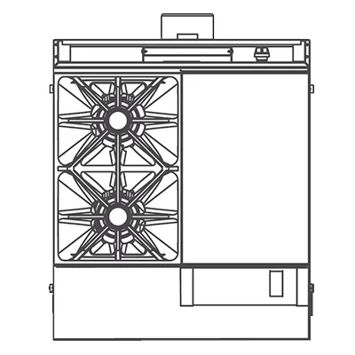 Southbend P32N-XT 32" Gas Heavy Duty Range w/ (2) Open Burners, 16" Griddle Right w/ Thermostatic Controls, Modular Base, 130.000 BTU 