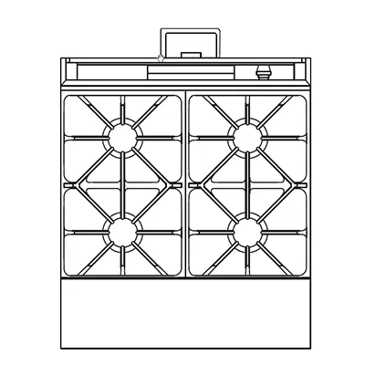 Southbend P32N-XX 32" Gas Heavy Duty Range w/ (4) Open Burners, Modular Base, 180.000 BTU