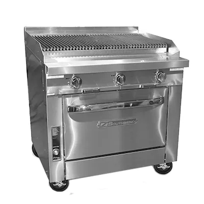 Southbend P36C-CCC 36" Gas Heavy Duty Range w/ 36" Full Charbroiler, (1) Cabinet Base, 96.000 BTU