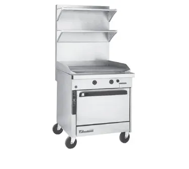 Southbend P36D-TTT 36" Gas Heavy Duty Range, 36" Full Griddle w/ Thermostatic Controls, (1) Standard Oven, 141.000 BTU