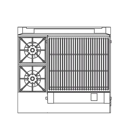 Southbend P36N-BCC 36" Gas Heavy Duty Range w/ (2) Open Burners, 24" Charbroiler Right, Modular Base, 134.000 BTU