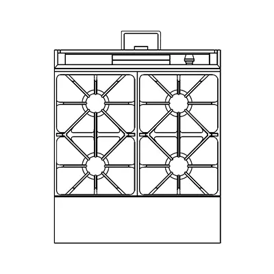 Southbend P36N-XX 36" Gas Heavy Duty Range w/ (4) Open Burners, Modular Base, 180.000 BTU