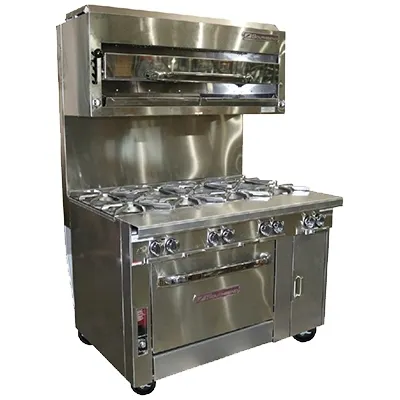 Southbend P48D-BBBB 48" Gas Heavy Duty Range w/ (8) Open Burners, (1) Standard Oven, (1) Cabinet Base, 325.000 BTU