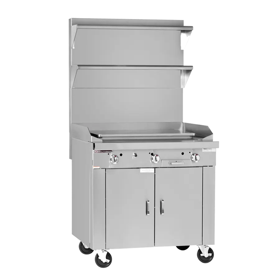 Southbend P48D-PPPP 48" Gas Heavy Duty Range w/ (1) Plancha Griddle, (1) Standard Oven, (1) Cabinet Base