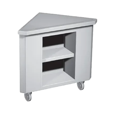 Delfield SC-TRIOS 40" Shelleysteel™ Triangle Serving Counter w/ Open Shelf Base