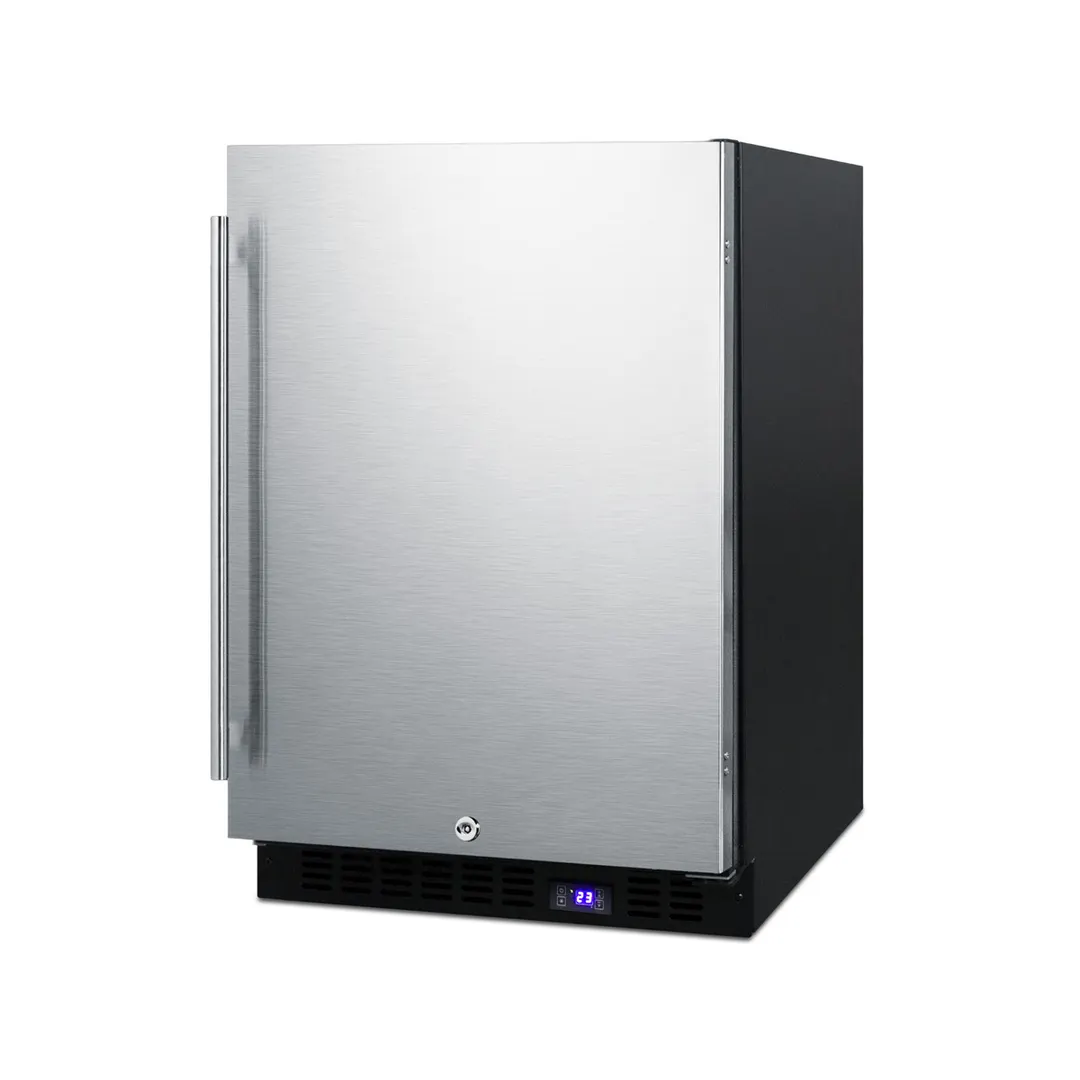 Summit SCFF53BSS Undercounter Freezer in Black, w/ Stainless Steel Door, 4.7 cu. ft.