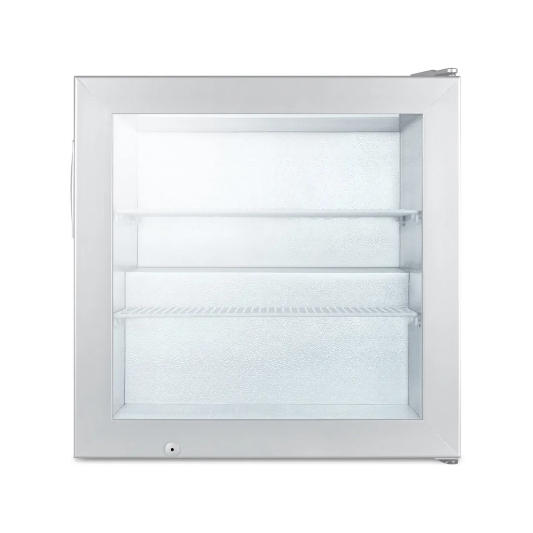 Summit SCFU386 - 24" Countertop Freezer, 2.0 cu ft, Gray Finish, Compressor, Front Lock, 115V