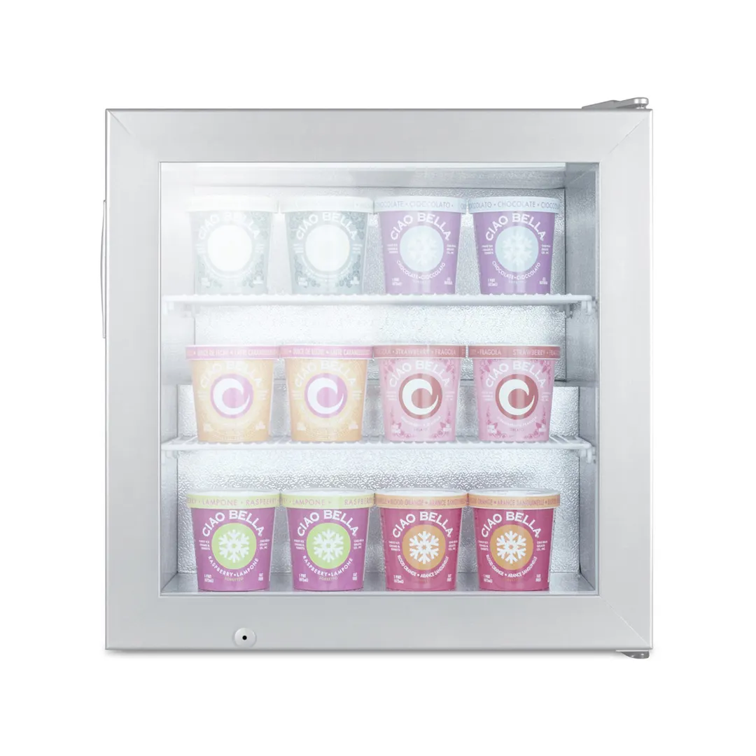 Summit SCFU386 - 24" Countertop Freezer, 2.0 cu ft, Gray Finish, Compressor, Front Lock, 115V