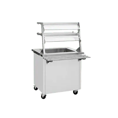 Delfield SCI-74-NU 74" Shelleysteel™ Ice-Cooled Cold Food Serving Counter w/ Enclosed Base, (5) Pan