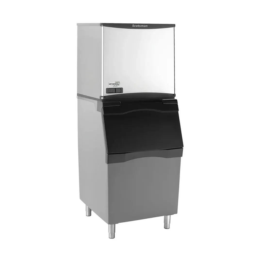 Scotsman FS0522WX-1/B530P/KBT27 Water Cooled Flake 530 lb Ice Machine with Bin, 536 lb Plastic