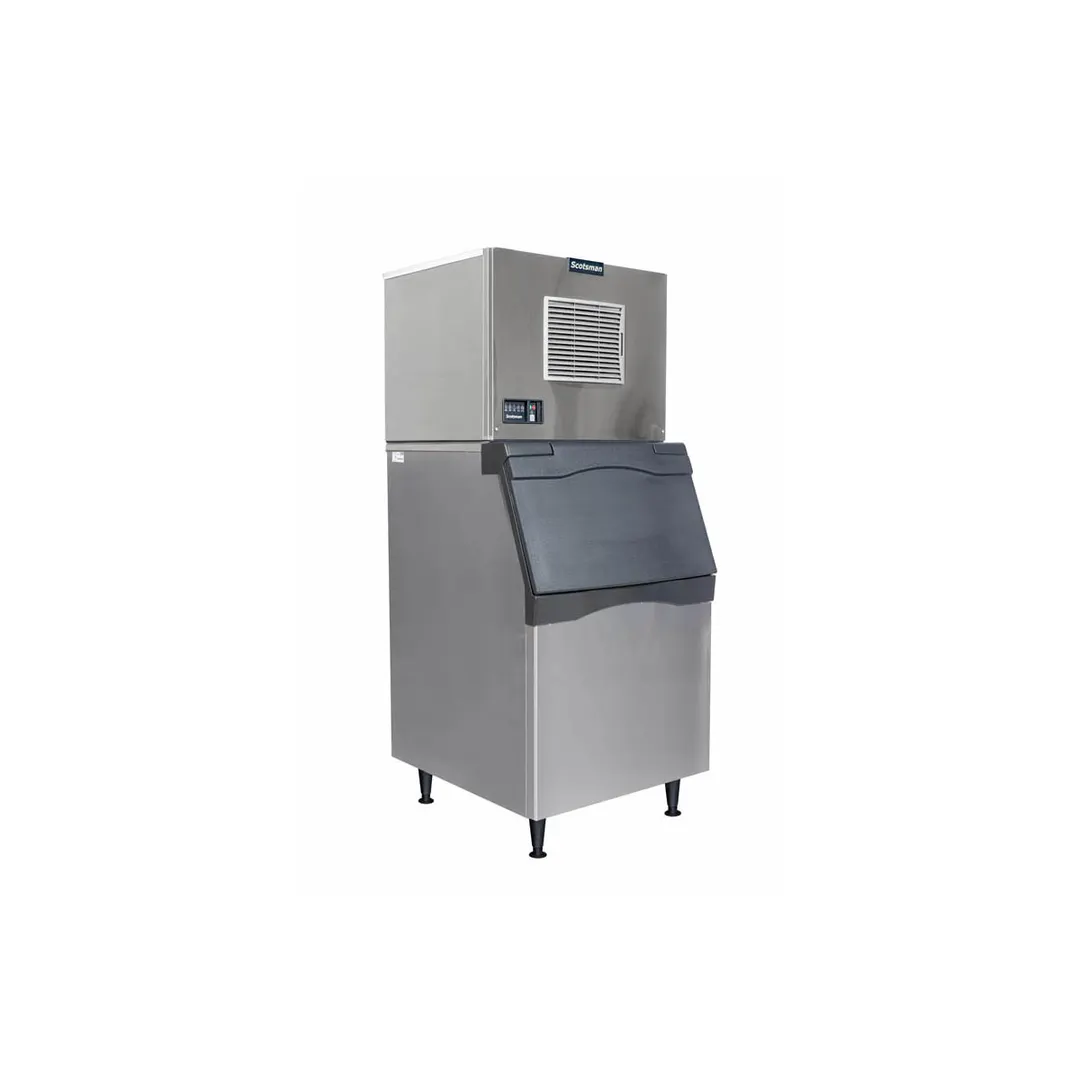 Scotsman MC0630SA-32/B530S Air Cooled Half Cube 640 lb Ice Machine with Bin, 536 lb Stainless