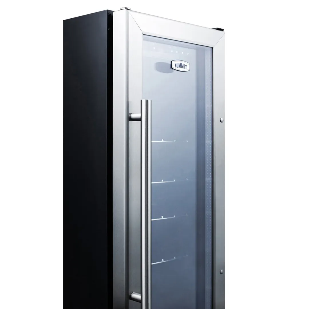 Summit SCR1225B Beverage Center with Locking Glass Door, Black Exterior, 2.2 cu. Ft.