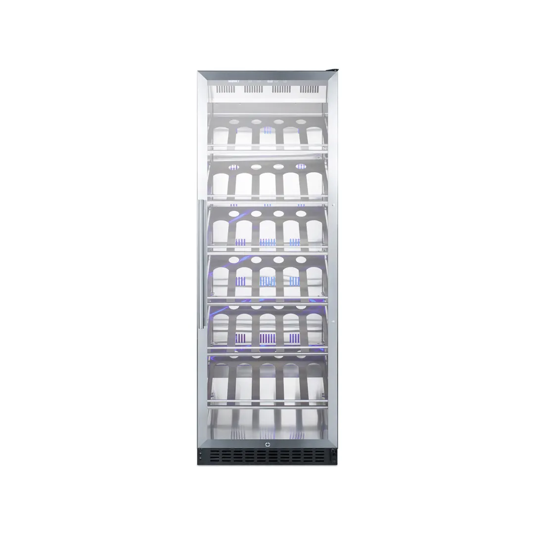 Summit SCR1401CHCSS 24" Glass Door Wine Refrigerator, Single Temperature, 35 Bottles