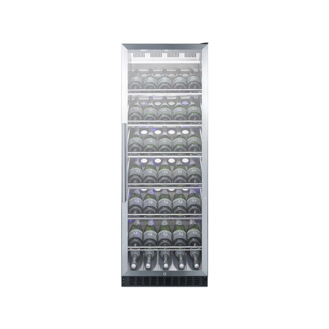 Summit SCR1401CHCSS 24" Glass Door Wine Refrigerator, Single Temperature, 35 Bottles