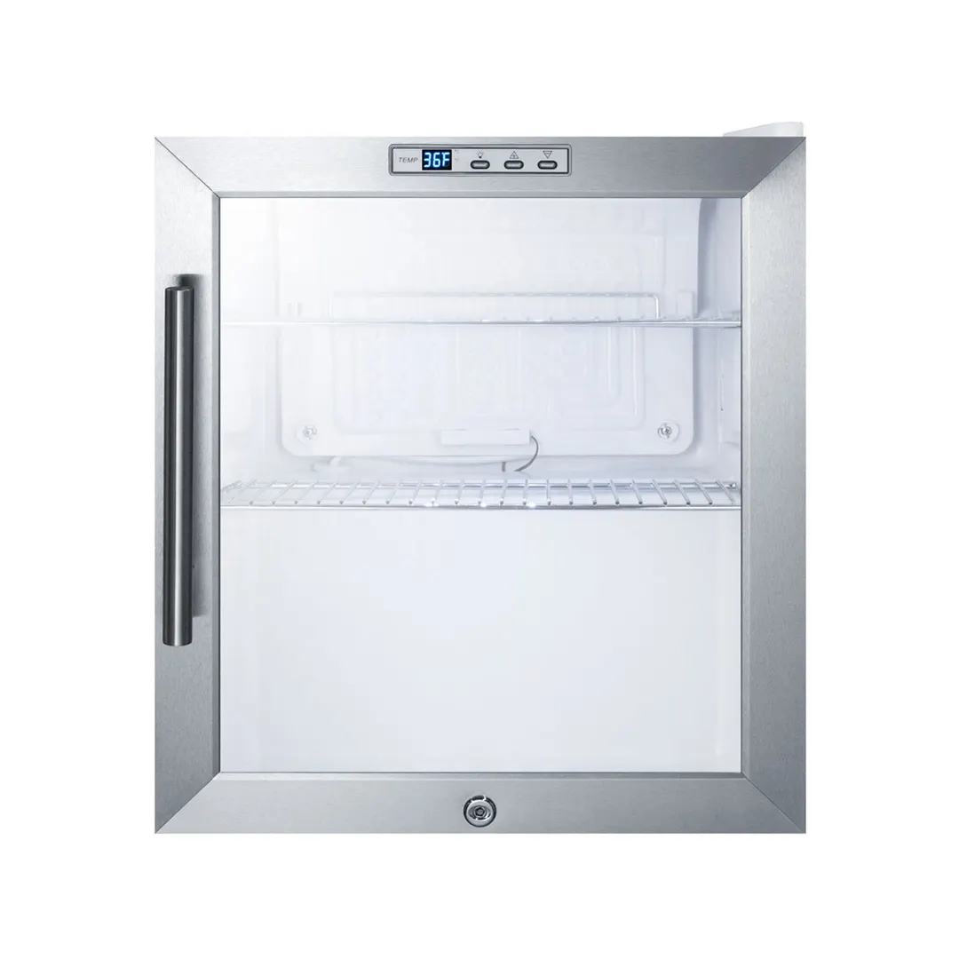 Summit SCR215LCSS 17" Countertop Beverage Merchandiser Refrigerator, 1.7 cu. ft.