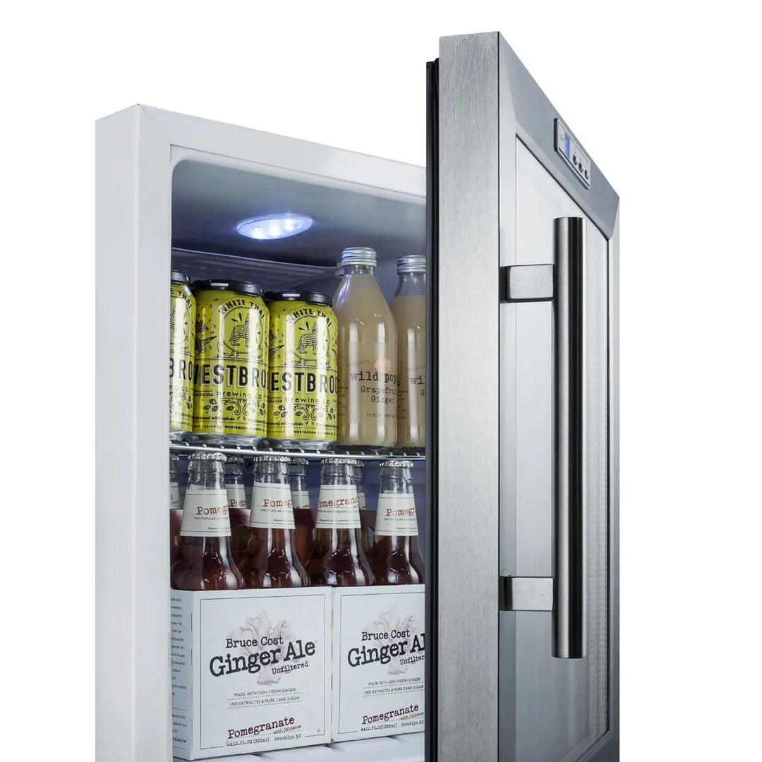 Summit SCR215LCSS 17" Countertop Beverage Merchandiser Refrigerator, 1.7 cu. ft.
