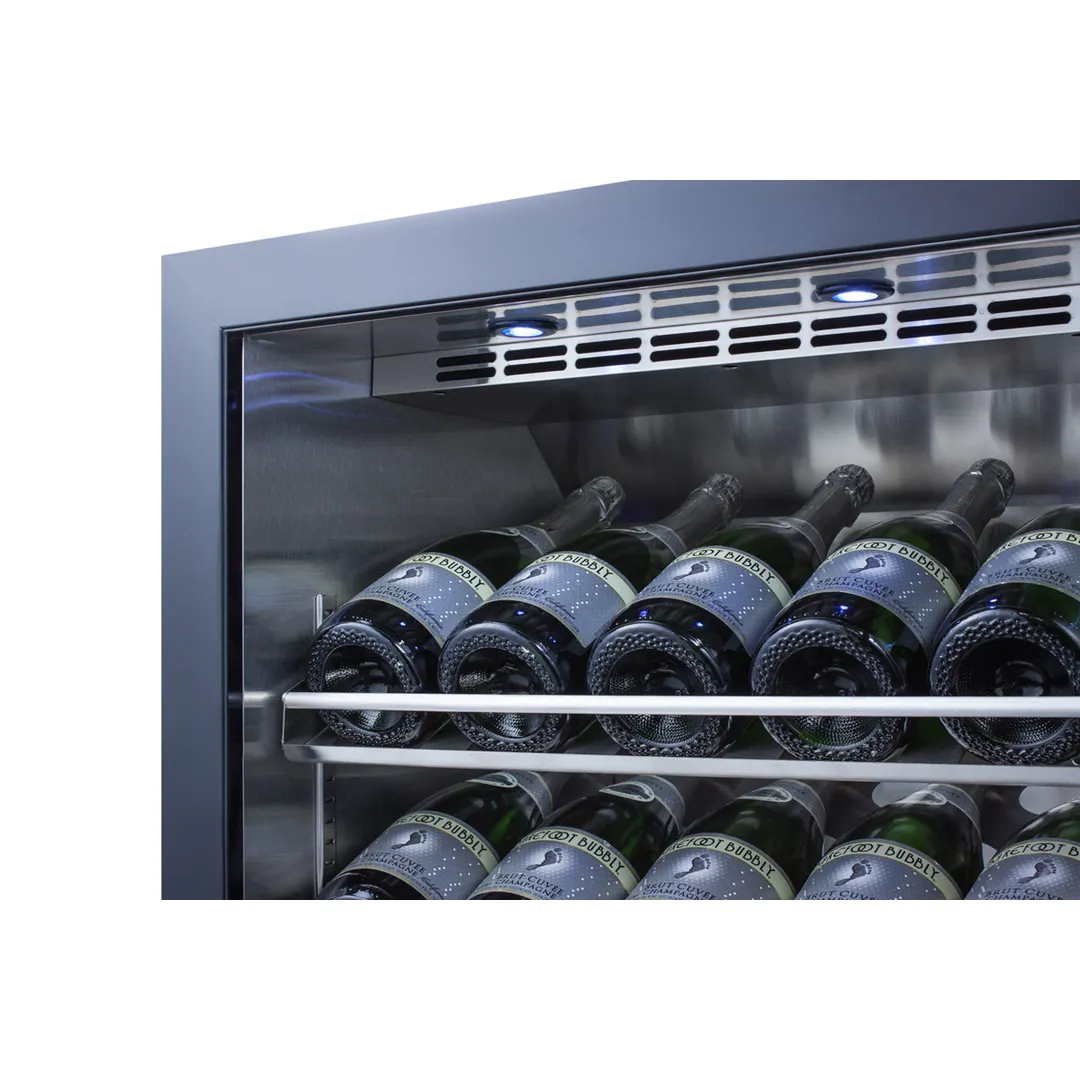 Summit SCR611GLOSCH 23" Glass Door Wine Refrigerator, Single Temperature, 20 Bottles