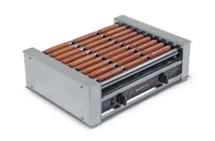 Nemco 8010-230 Roll-A-Grill® Hot Dog Grill, Roller-Type, (6) Chrome Rollers