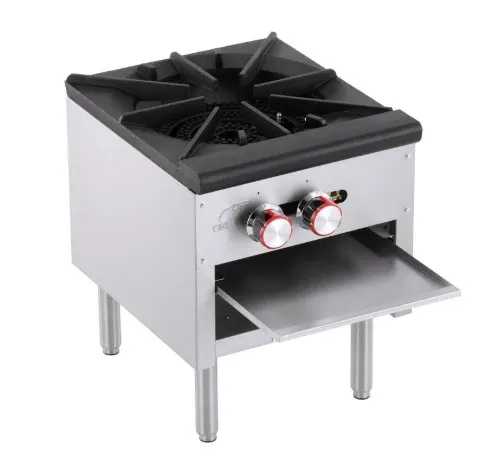 Magic Chef MCCSR1A 18" Natural Gas Stock Pot Range w/ (1) Three Ring Burner, Manual Controls, 80.000 BTU