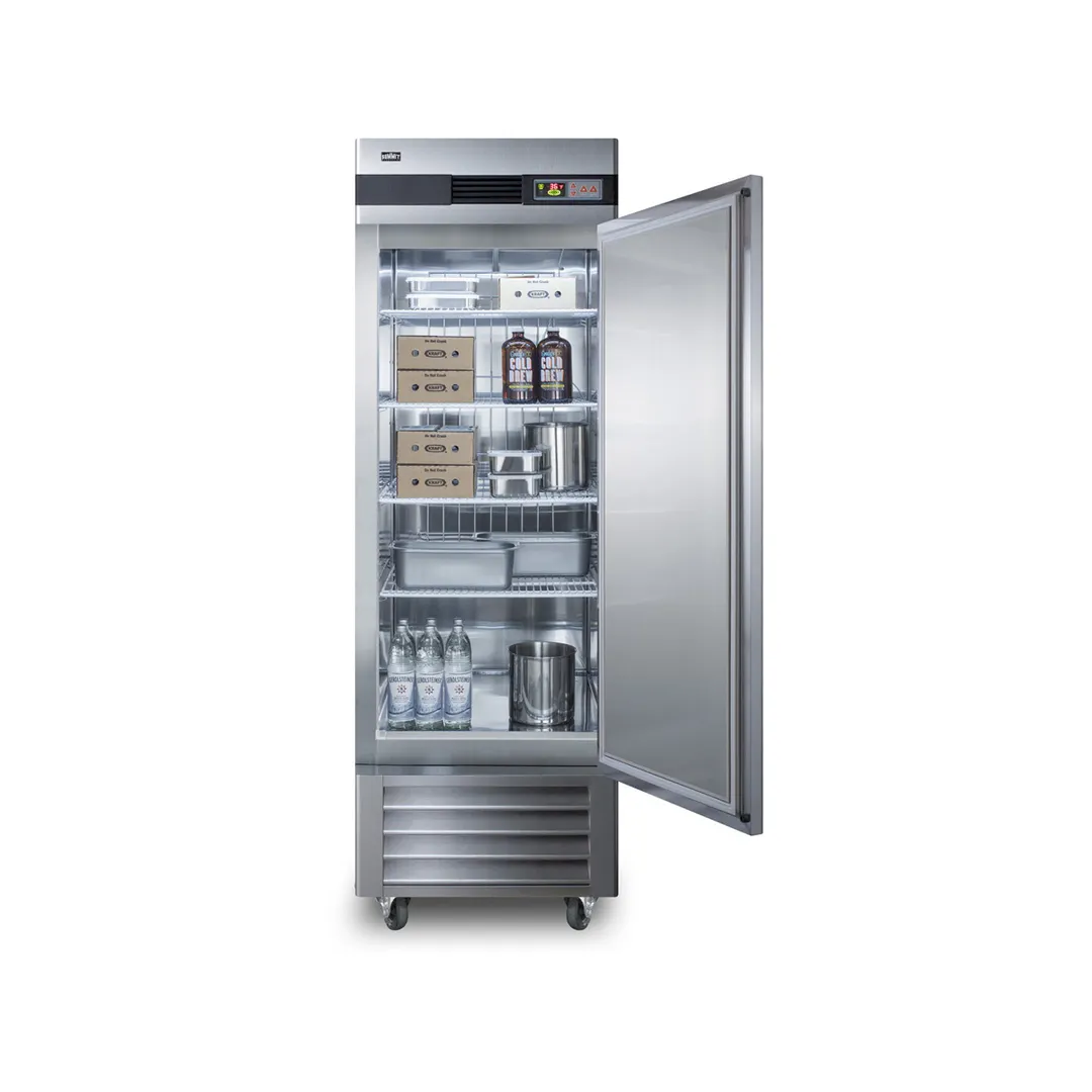 Summit SCRR232 28" 1-Section Reach-In Refrigerator w/ Right Hinged Solid Door, Bottom Mount, Stainless Steel, 23 cu. ft.