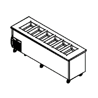 Delfield SCSC-60-EFP (4) Cold Pan LiquiTec™ Serving Counter, 60" Long