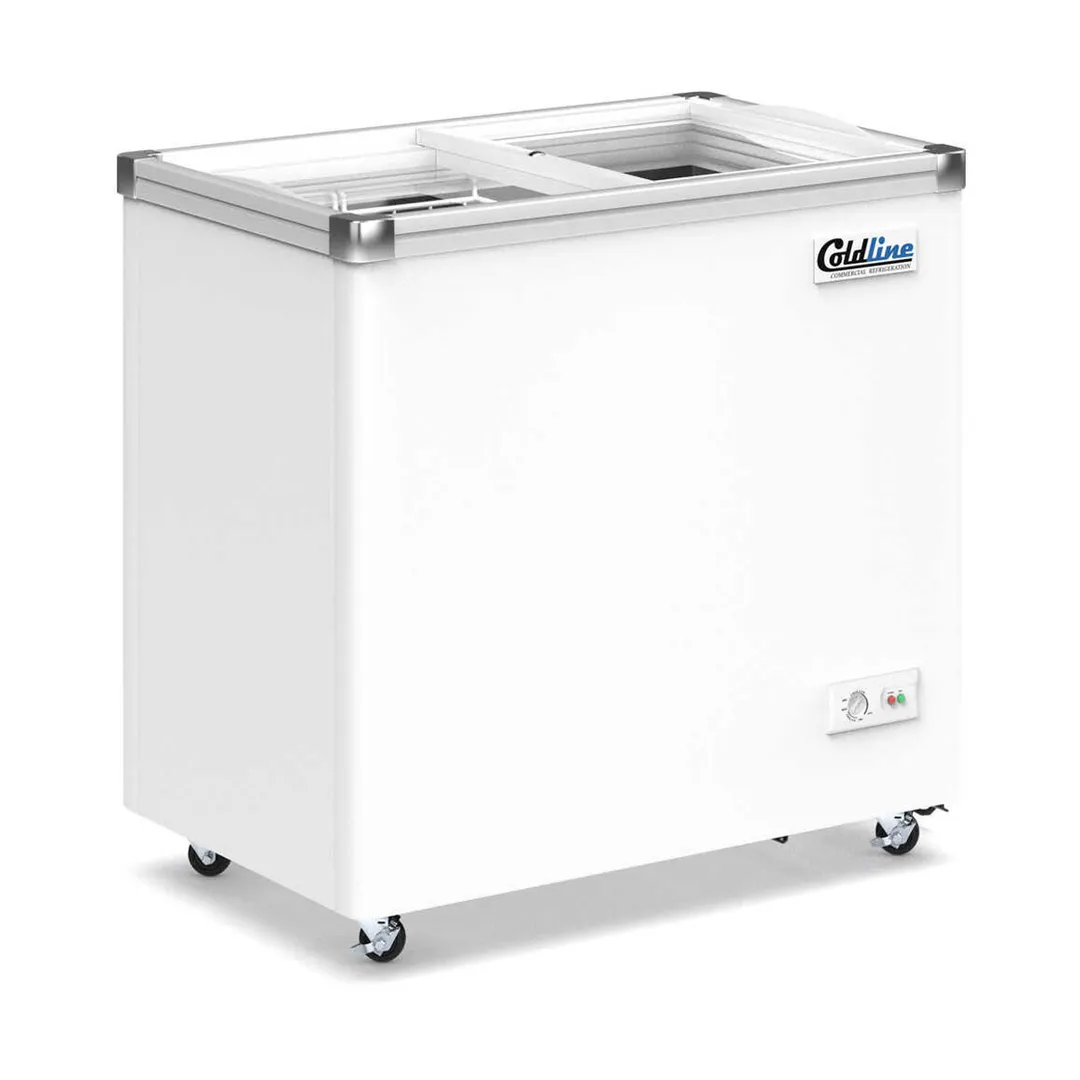 Coldline SD34 34" Flat Lid Ice Cream Display Freezer, 7 cu. ft.