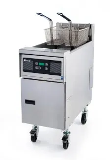 Pitco SE14X 15" Floor Model Electric Full Pot Fryer w/ 50-Lb. Capacity, 2 Twin or 1 Full Baskets