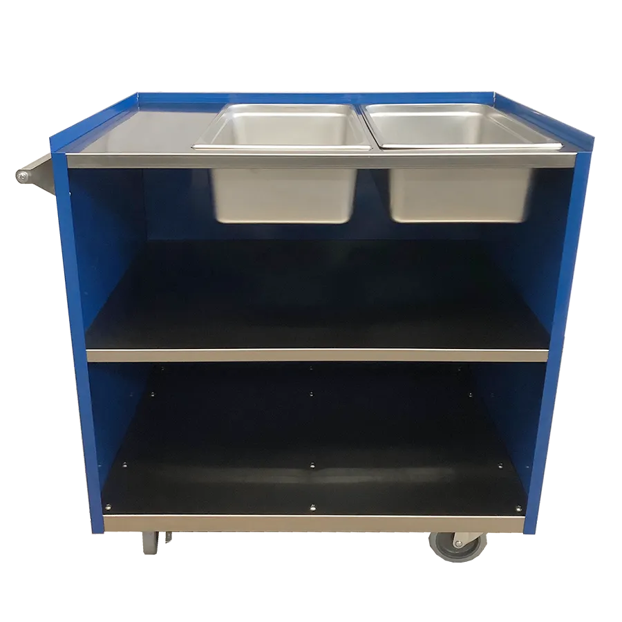 SecoSelect ES-46 Mobile Stainless Steel Food Distribution Serving Cart