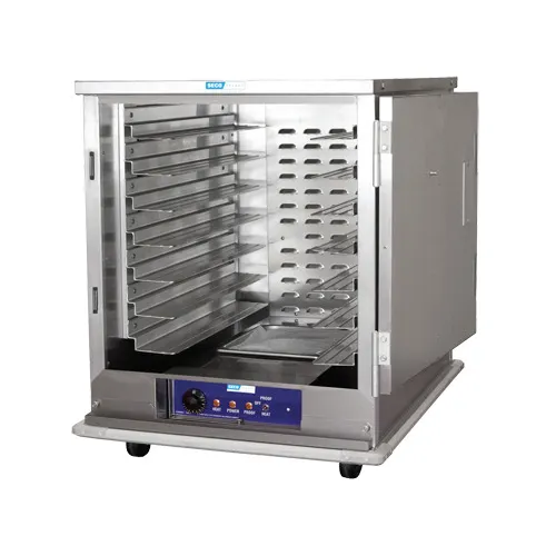 SecoSelect VCHI-30-RFM Half Size 1-Door Solid Heated Holding Cabinet, Insulated, Aluminum, 30-3/8"H, 7 Trays