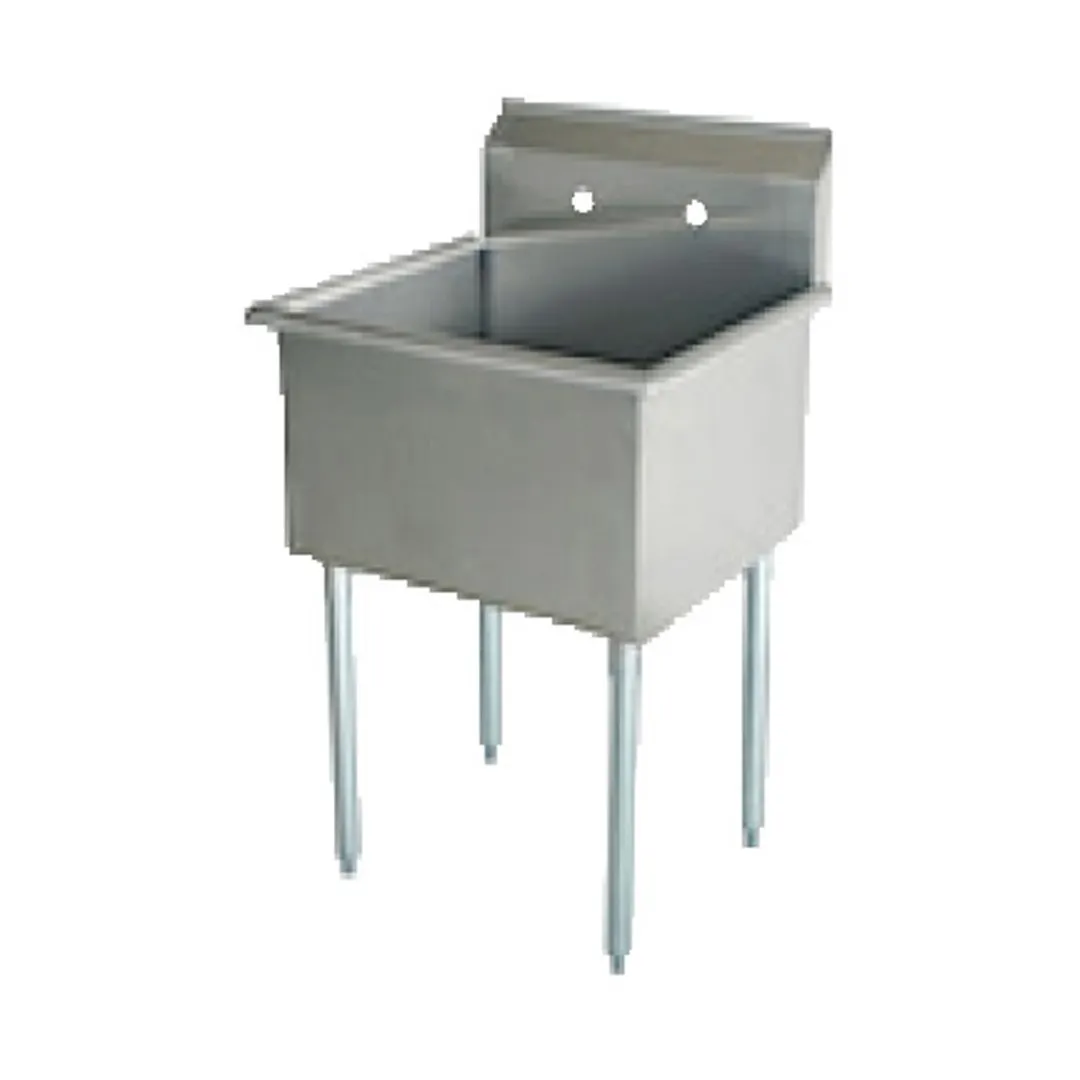 Serv-Ware BS1-3621 39" One Compartment Sink, 36"W x 21"L Bowl Without Drainboards/18 Gauge