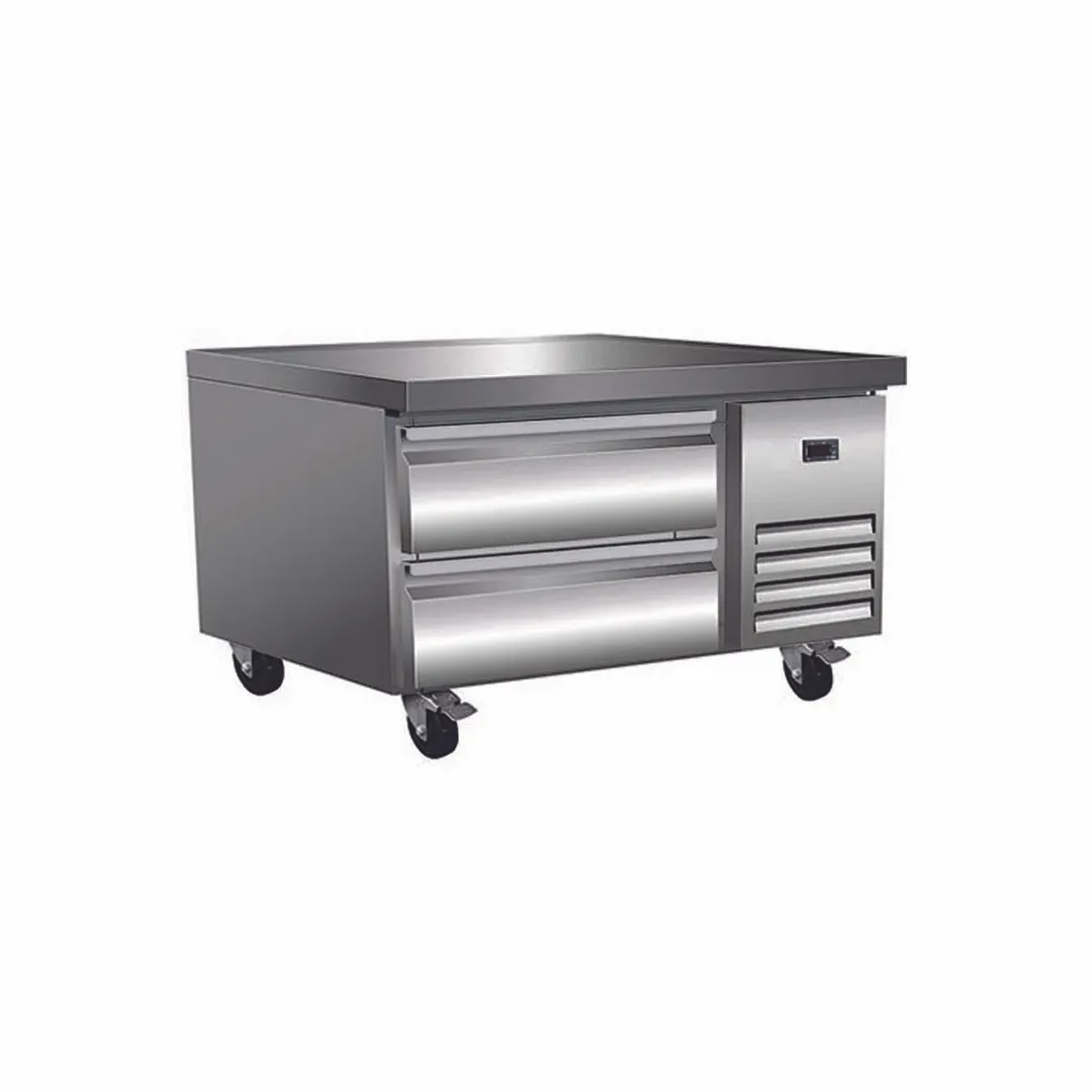 Serv-Ware CB36-HC 38" 2 Drawers Refrigerated Chef Base, Self-Contained Side Mounted