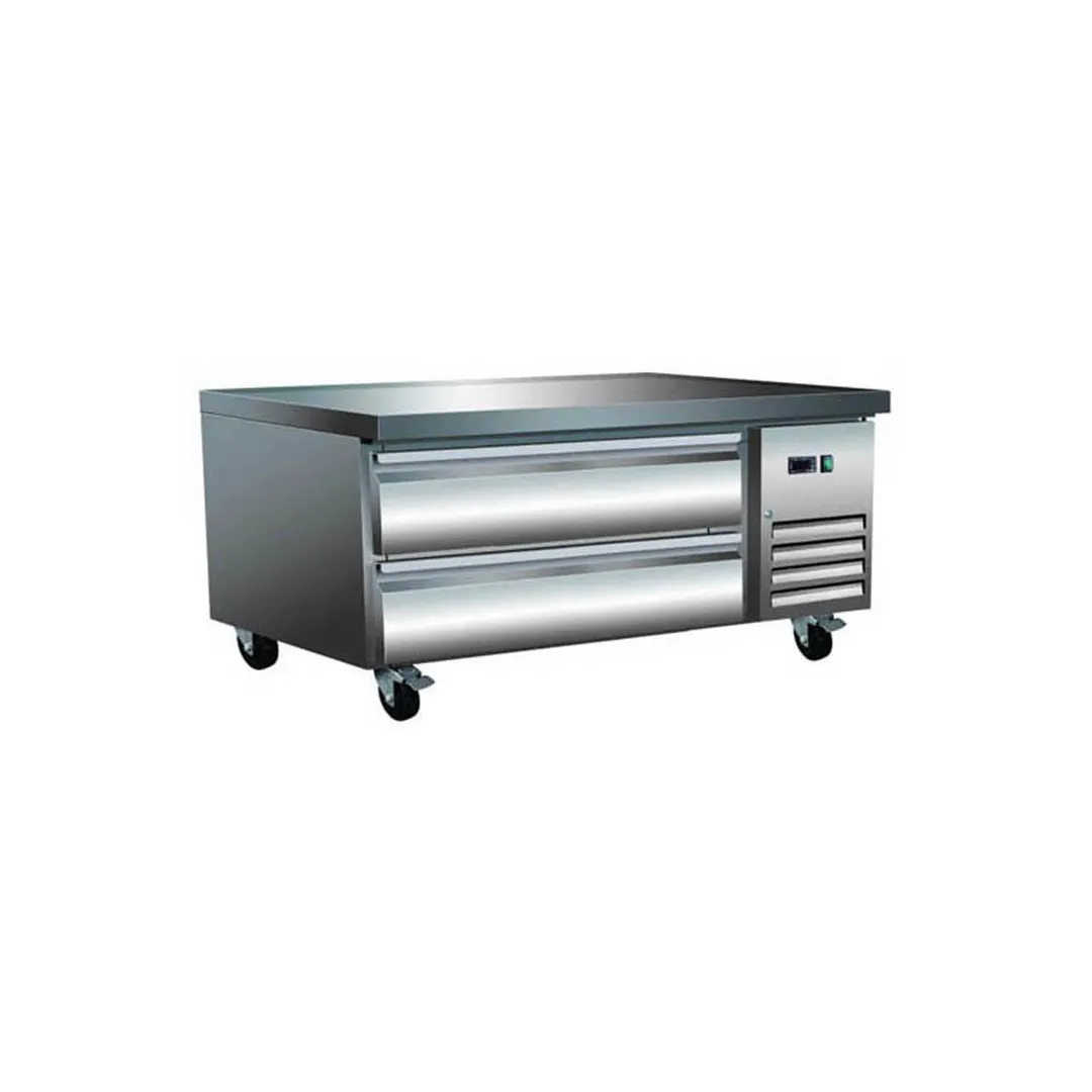 Serv-Ware CB48-HC 50" 2 Drawers Refrigerated Chef Base, 6.5 cu. ft.