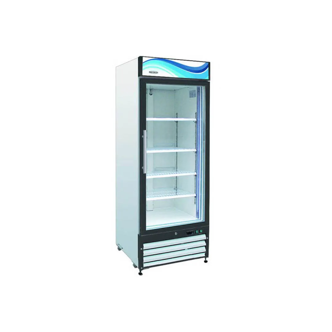 Serv-Ware GR23-HC 27" 1-Section Glass Door Refrigerator, in White, 23 cu. ft.