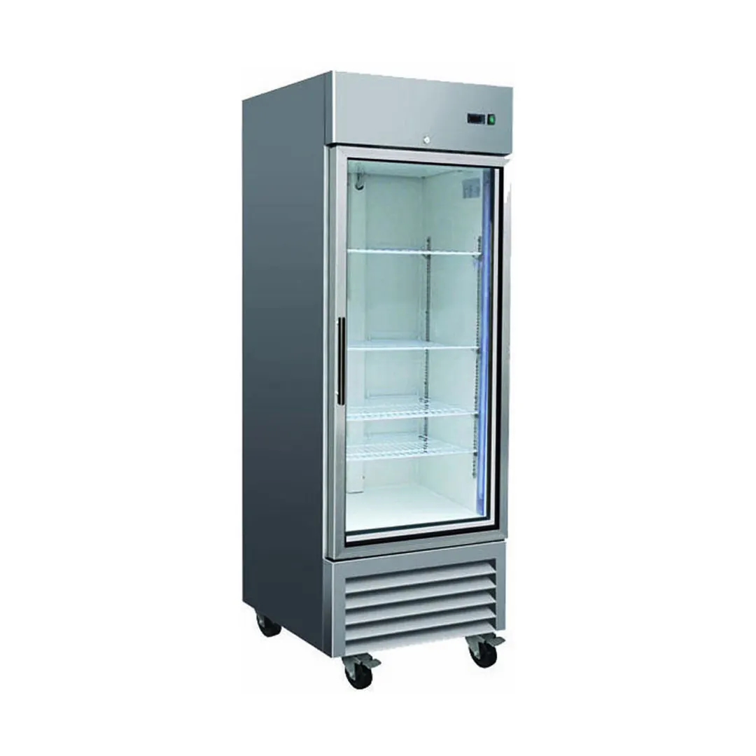 Serv-Ware RR1G-HC 26" 1-Section Glass Door Reach-In Refrigerator, 23 cu. ft.