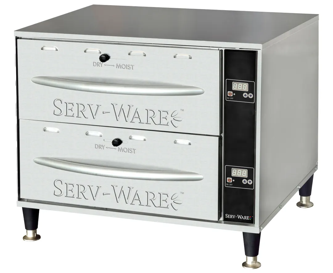 Serv-Ware SWPWDS-2 Free Standing Food Warming Drawer Unit, (2) Drawer, 900 W