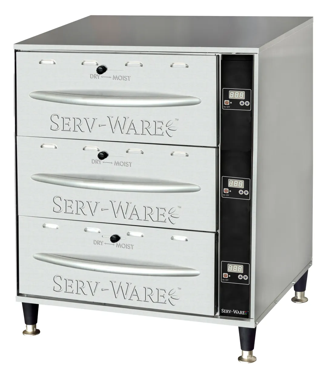 Serv-Ware SWPWDS-3 Free Standing Food Warming Drawer Unit, (3) Drawer, 1350 W