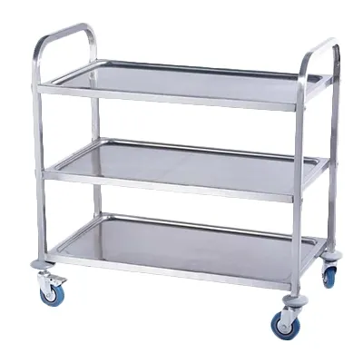 Serv-Ware UC-1630S3A Metal Rolling Utility Transport Cart with 3 Shelf
