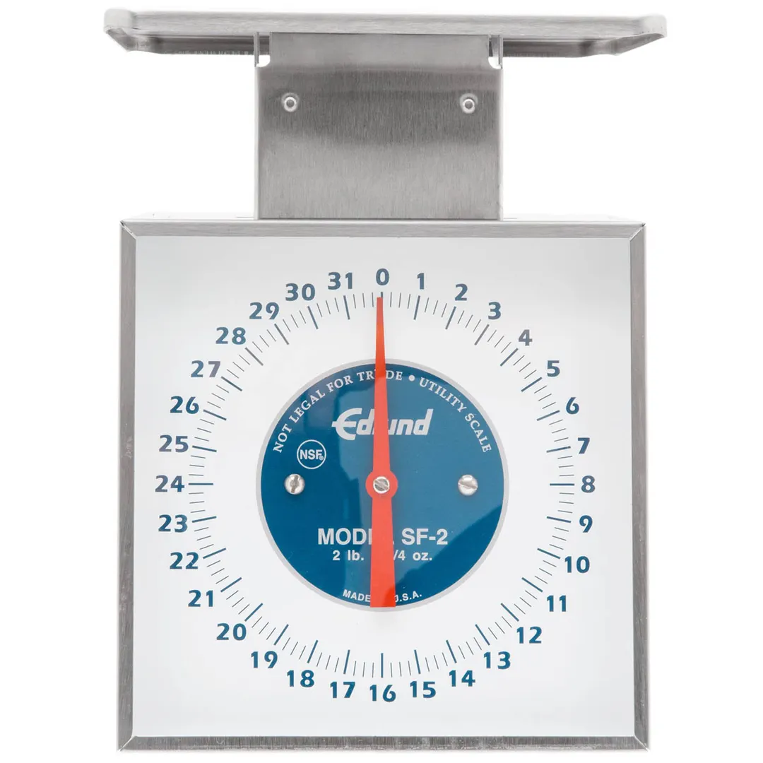 Edlund SF-2 - 1-9 lb Portion Scale, Fixed Dial, 6-7" Platform, 32 oz/¼ oz Graduation, Stainless, Dishwasher Safe