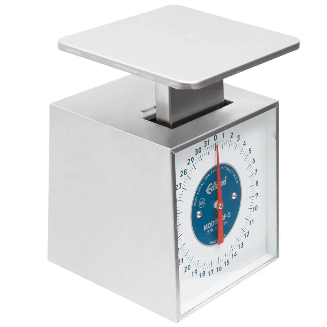 Edlund SF-2 - 1-9 lb Portion Scale, Fixed Dial, 6-7" Platform, 32 oz/¼ oz Graduation, Stainless, Dishwasher Safe