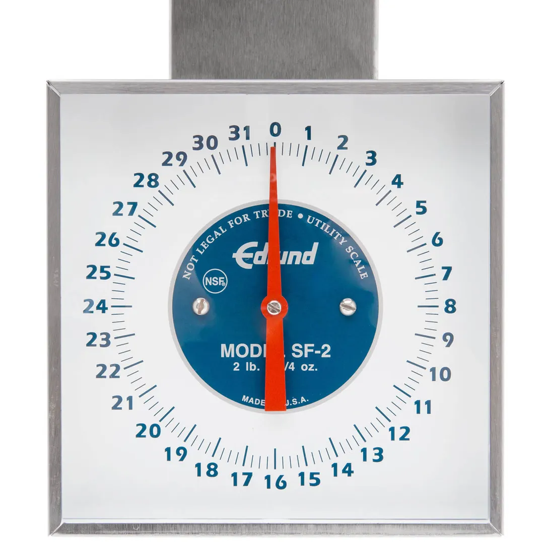 Edlund SF-2 - 1-9 lb Portion Scale, Fixed Dial, 6-7" Platform, 32 oz/¼ oz Graduation, Stainless, Dishwasher Safe