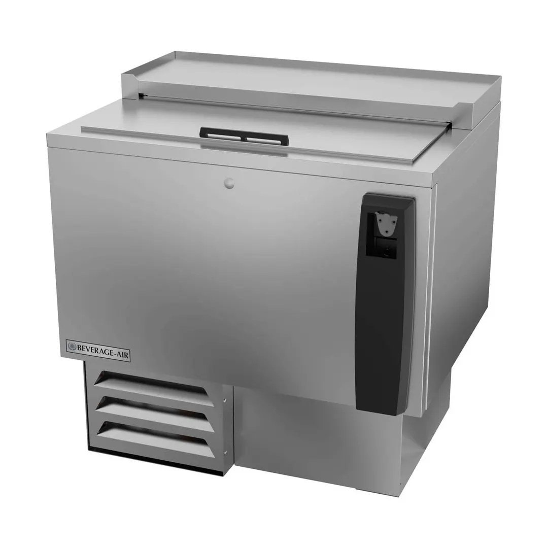 Beverage Air SF34HC-S 34" Shallow Well Bottle Cooler w/ 1 Sliding Lid, 2 Wire Dividers, 6.7 cu. ft.
